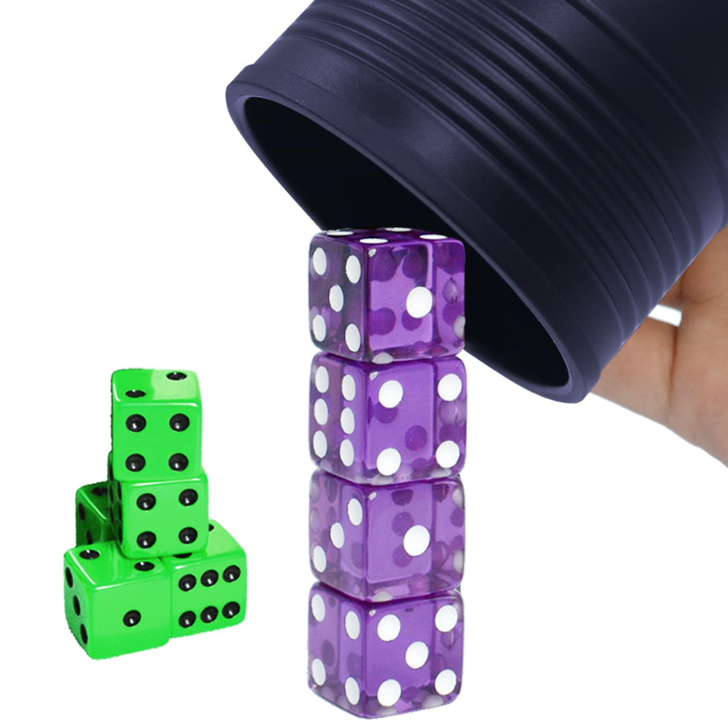 Amazon.com: Dice Stacking Cup(Blue) Set with 4 Pcs 19mm(Purple